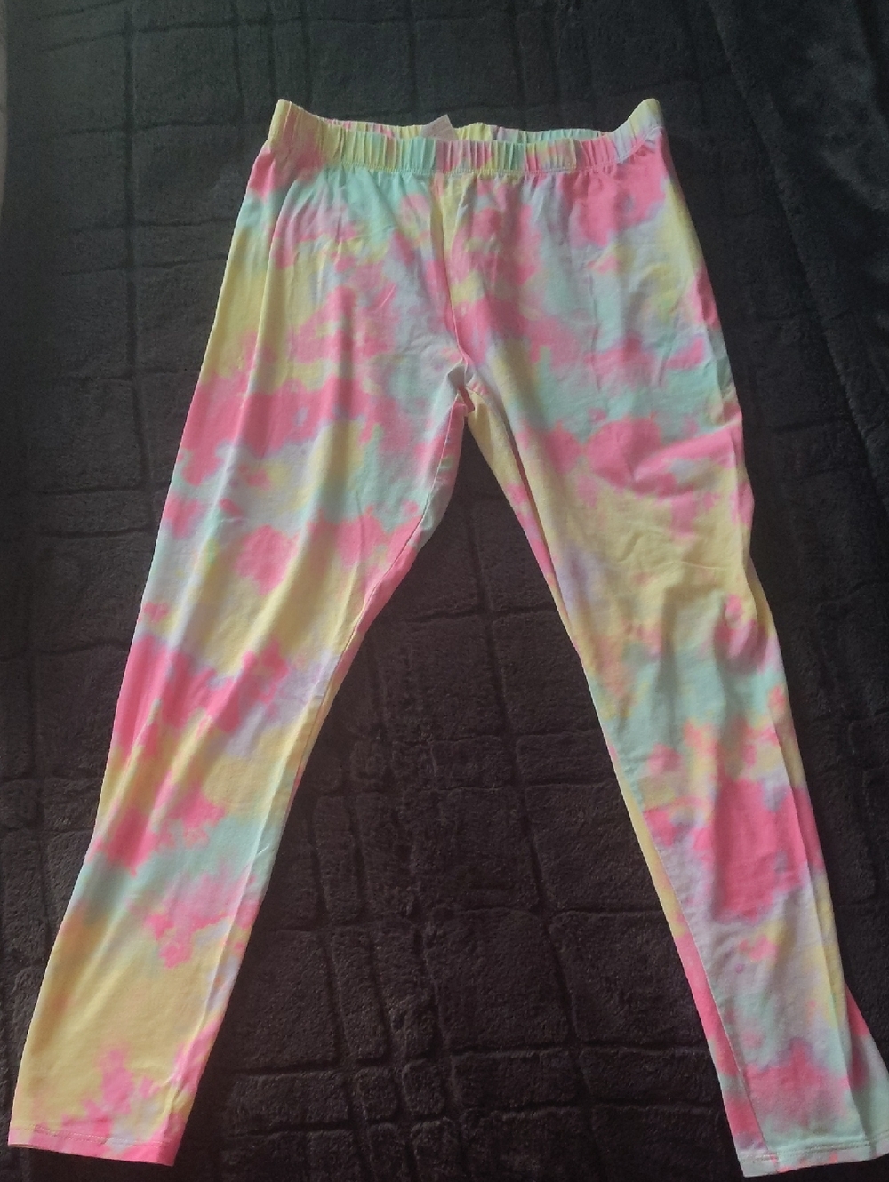 Tie-Dye Pastel Leggings - Pink, Yellow, Blue & Purple